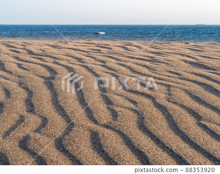 Spring Minamiboso evening scenery Beautiful sandy beach wind crest 88353920