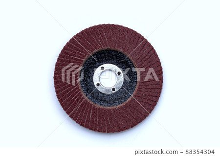 Sanding discs on white backgroun, Angle grinder tool Sanding discs on white backgroun, Angle grinder tool 88354304