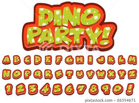 Font design for english alphabets in dinosaur character 88354671