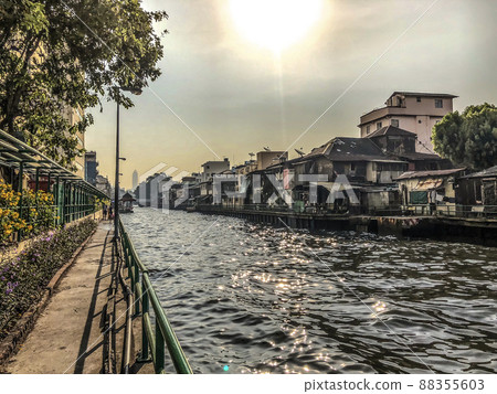 communities near the canal, Bangkok, Thailand communities near the canal, Bangkok, Thailand 88355603