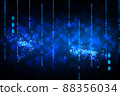 Digital binary code background. Digital universe backdrop. 88356034