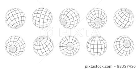 Globe grids 3d sphere 88357456