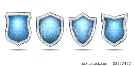 Guardian shields isolated on white 88357457