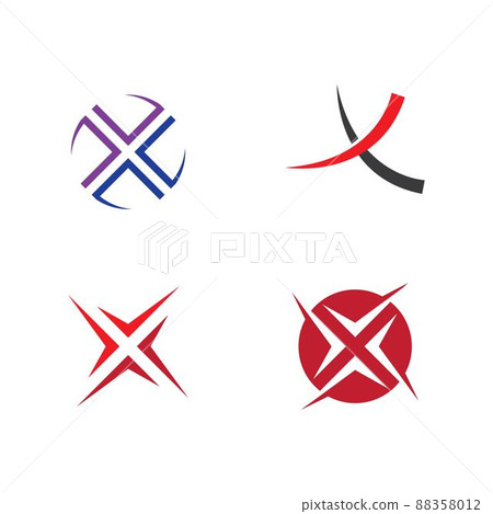 X Letter Logo X Letter Logo 88358012