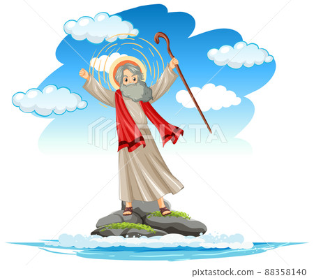 Jesus Christ character in cartoon style  88358140
