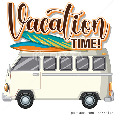 Summer travel vacation logo concept with motorhome 88358142