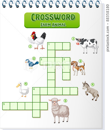 Matching Farm animal shadow worksheet - Stock Illustration [88358180 ...