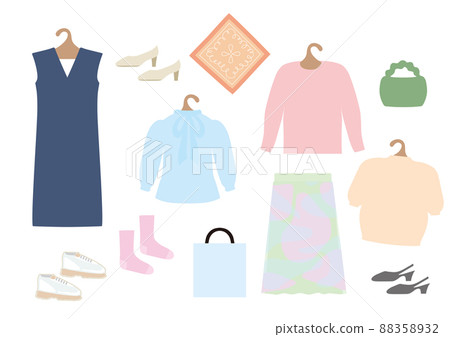 Women's clothing set 1 Spring clothing, dresses, knits, blouses, shoes, bags, accessories 88358932