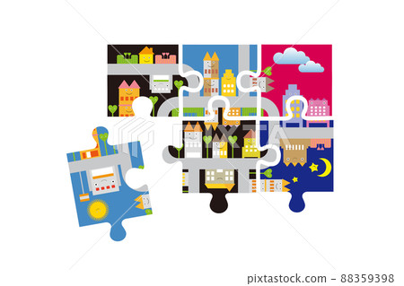 Beautiful cityscape and enjoyable living. Creating a city where people can live brightly and happily. Beautiful cityscape and enjoyable living. Creating a city where people can live brightly and happily. 88359398