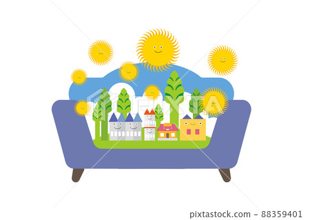 Beautiful cityscape and enjoyable living. Creating a city where people can live brightly and happily. 88359401