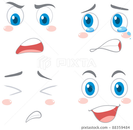Set of different facial expression Set of different facial expression 88359484