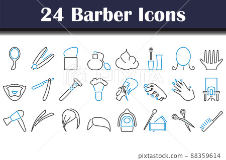 Barber Icon Set Barber Icon Set 88359614