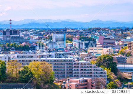 日本橫濱市容俯瞰朝安佐野站的市容 日本橫濱市容俯瞰朝安佐野站的市容 88359824