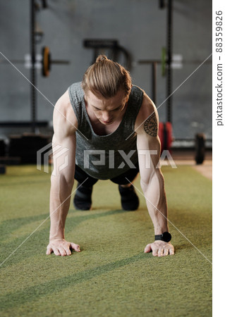 Fit Man Doing Push-ups Fit Man Doing Push-ups 88359826
