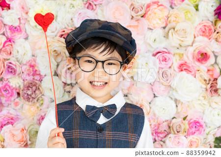 Boy with a heart commemorative photo half adult ceremony Shichigosan photo studio 88359942