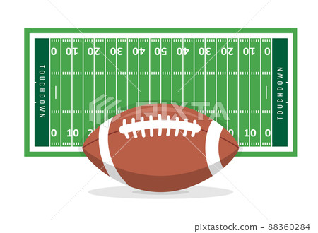 American football field background. Rugby stadium grass field illustration 88360284