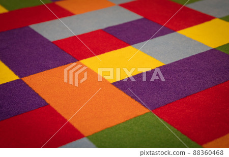 Bright colorful carpet on the floor Bright colorful carpet on the floor 88360468