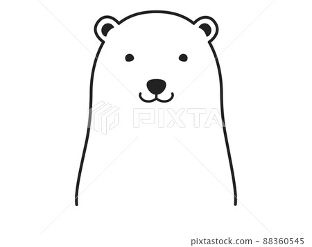 Front-facing polar bear line drawing Front-facing polar bear line drawing 88360545