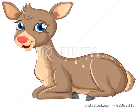 A cute deer on white background 88362315