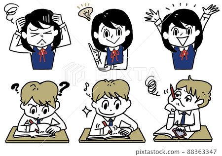 統一的學生姿勢 88363347