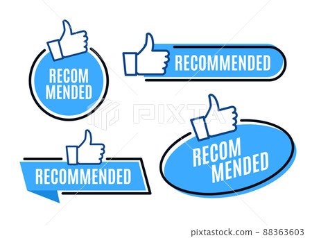 Recommend best advantage icon. Good job ok recommend thumb up sticker 88363603