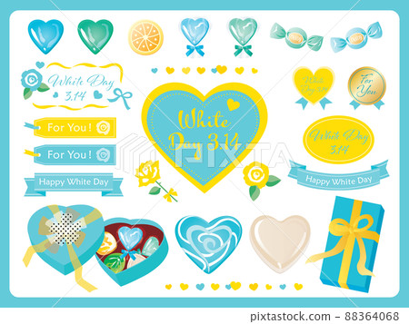 White day candy and sticker set 88364068