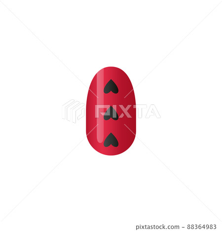 Female fingernail with salon nail art, realistic vector illustration isolated. 88364983