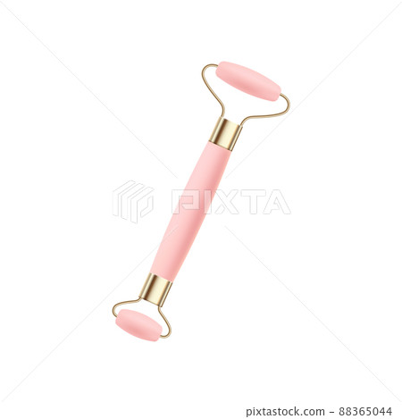 Quartz roller for face massage template, realistic vector illustration isolated. Quartz roller for face massage template, realistic vector illustration isolated. 88365044