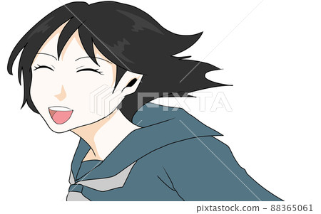 Illustration of a girl in a sailor suit (2) Illustration of a girl in a sailor suit (2) 88365061