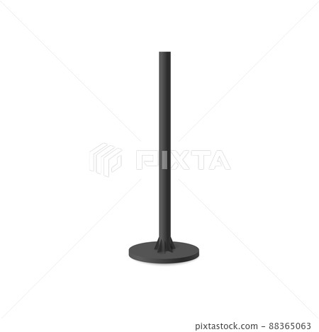 Cylinder pole with reinforcing on base realistic vector illustration isolated. Cylinder pole with reinforcing on base realistic vector illustration isolated. 88365063