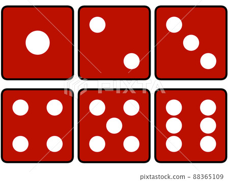 Illustration material set of dice 88365109