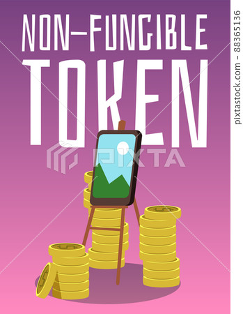 Vertical NFT vector illustration flat style 88365136