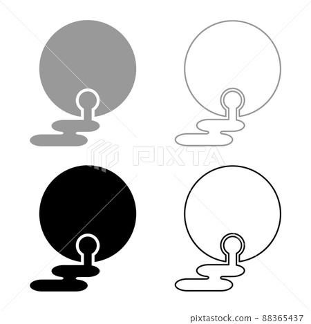 Oil flowing from barrel fuel flows out Environmental pollution crude spill set icon grey black color vector illustration image solid fill outline contour line thin flat style Oil flowing from barrel fuel flows out Environmental pollution crude spill set icon grey black color vector illustration image solid fill outline contour line thin flat style 88365437