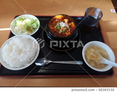 Material photo of Ishinabe Mapo tofu set meal in Chinese town 88365538