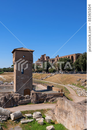Moletta Tower And Circus Maximus In Rome 88365804
