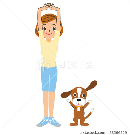 Exercise to extend the arm up Exercise to extend the arm up 88366229