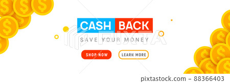 Cash back offer banner design. Promotion refund cashback money sale poster 88366403
