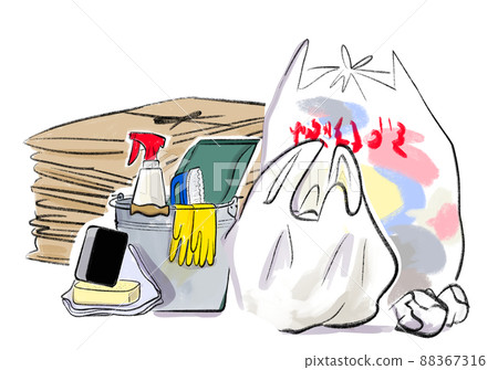 清潔工具和垃圾 88367316