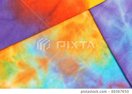 Abstract tie dye multicolor fabric cloth Boho pattern texture Abstract tie dye multicolor fabric cloth Boho pattern texture 88367650