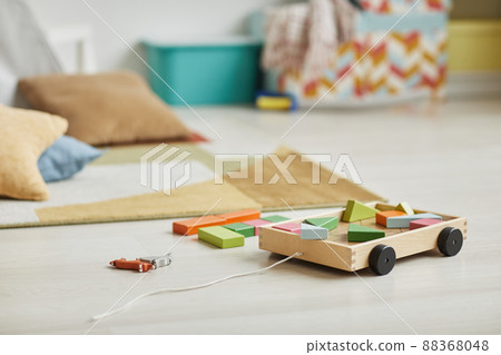 Safe Wooden Toys in Kids Room 88368048