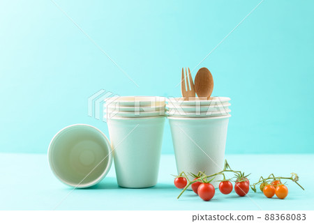 Biodegradable coffee cup made from natural fiber, Eco friendly and sustainability concept Biodegradable coffee cup made from natural fiber, Eco friendly and sustainability concept 88368083