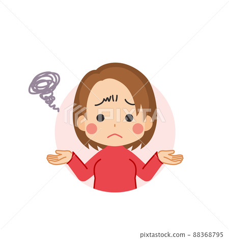 可愛的年輕女人圖標,雅爾,負,成人,白色背景,圓形,圓形 可愛的年輕女人圖標,雅爾,負,成人,白色背景,圓形,圓形 88368795