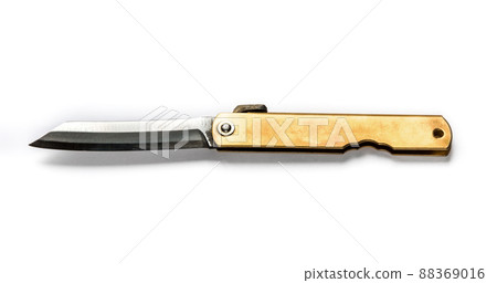 Traditional japanese pocket knife isolated on white background 88369016