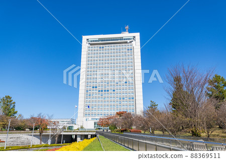 Mito City, Ibaraki Prefecture, Ibaraki Prefectural Office in fine weather Mito City, Ibaraki Prefecture, Ibaraki Prefectural Office in fine weather 88369511