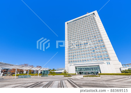 Mito City, Ibaraki Prefecture, Ibaraki Prefectural Office in fine weather Mito City, Ibaraki Prefecture, Ibaraki Prefectural Office in fine weather 88369515