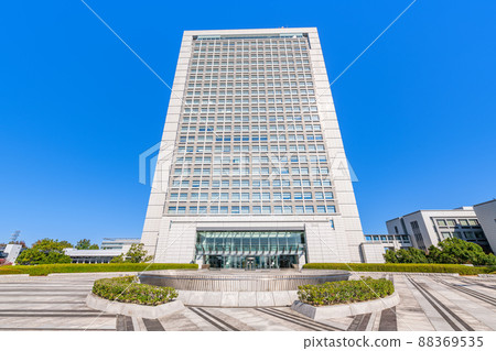Mito City, Ibaraki Prefecture, Ibaraki Prefectural Office in fine weather Mito City, Ibaraki Prefecture, Ibaraki Prefectural Office in fine weather 88369535