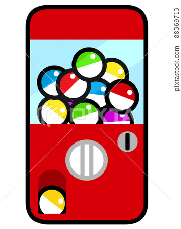 Illustration material of gacha machine - Stock Illustration [88369713 ...