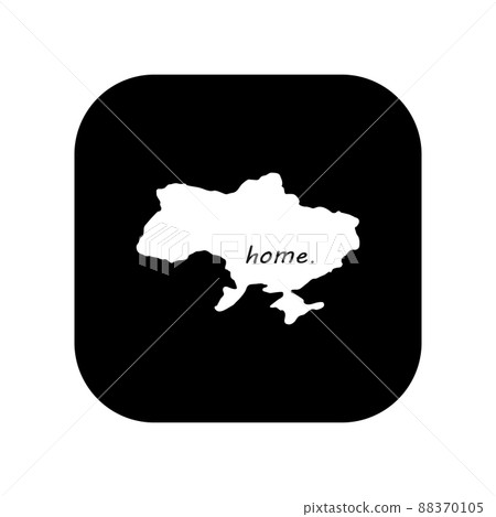 Ukraine map symbol icon. 88370105