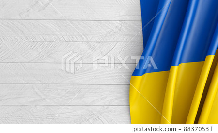 Mockup of Ukraine flag Mockup of Ukraine flag 88370531