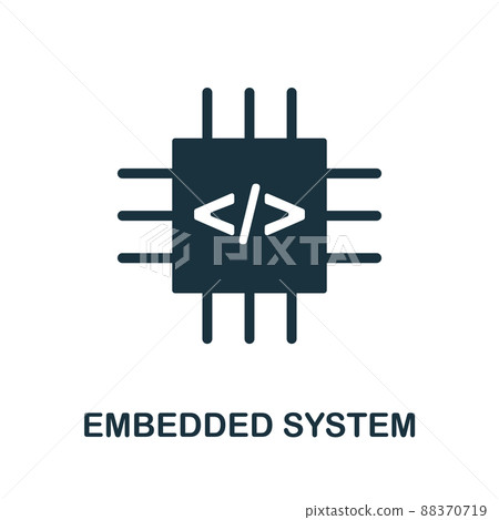 Embedded System icon. Monochrome simple Embedded System icon for templates, web design and infographics 88370719